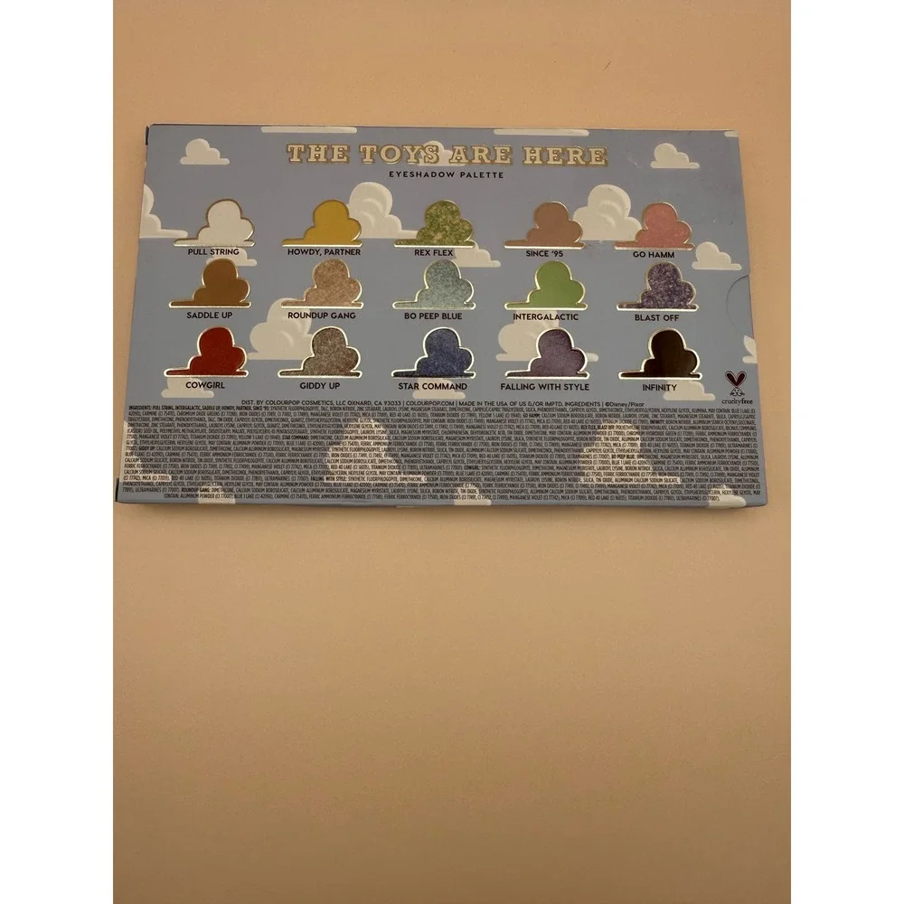 ColourPop Disney Pixar Toy Story The Toys Are Here Eyeshadow Palette 15 Shades